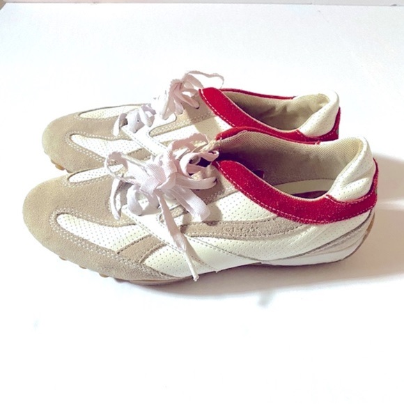 Geox Women's Sneakers - Red, White, and Tan - Picture 1 of 5